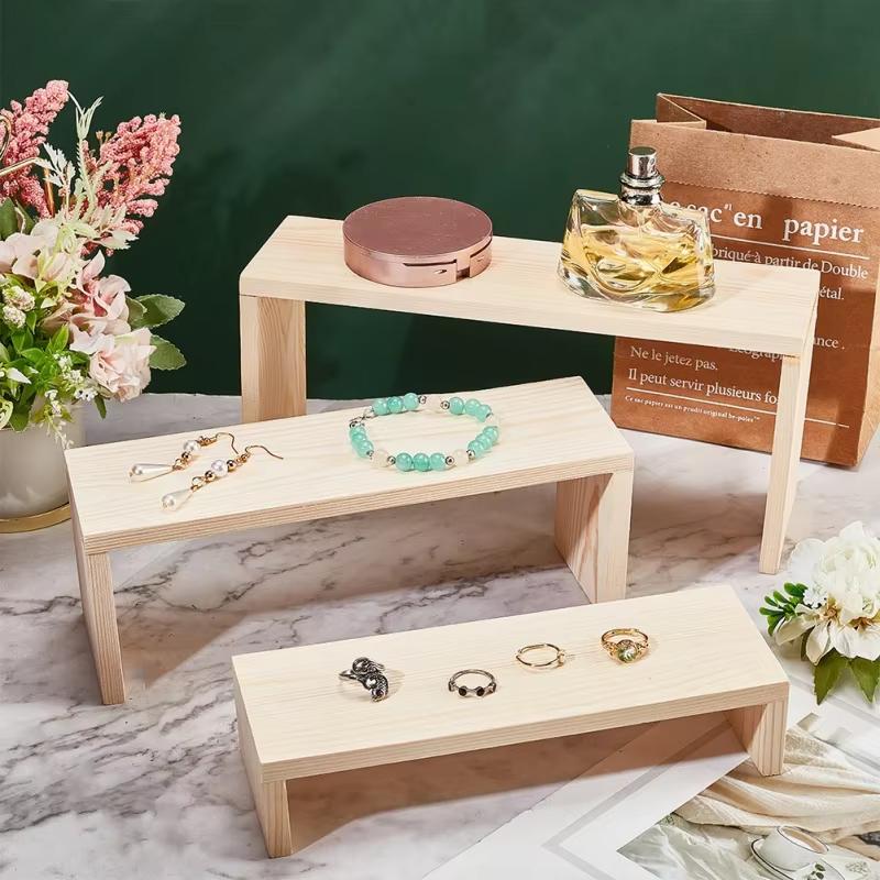 Rectangle Wood Jewelry Display - Display Risers Set ulasan dan harga