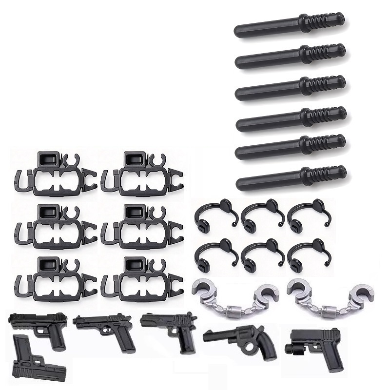 6PCS/SET US City Police Handcu - Lego Set Creator ulasan dan harga