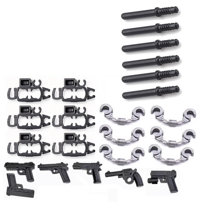 6PCS/SET US City Police Handcu - Lego Set Creator ulasan dan harga